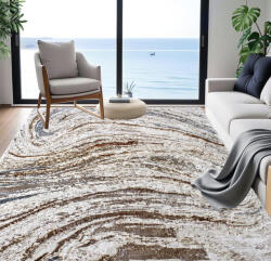  Modern Szőnyeg Cezar 0838 (Papaya-Flos) 240x330cm Bézs-Bronz - fizz