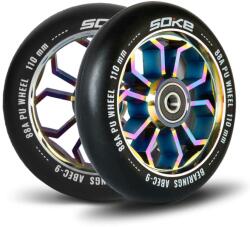 Soke Kerekek robogóhoz 110 mm szivárvány 2 db (TE1678)