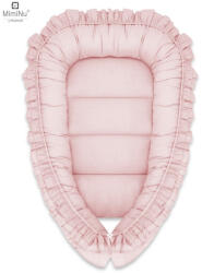MimiNu - Cosulet bebelus pentru dormit, Baby Nest 55 x 75 cm, Cu Volanase, Husa 100% bumbac, Din bumbac certificat Oeko Tex Stan (5907501431041)