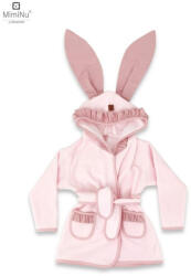 MimiNu - Halat de baie cu urechi 6 - 36 luni Moale, Cu volanase, Cu buzunare, Cu cordon, Din bumbac si thermo fleece, Materiale (6426972010801)