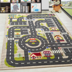  Gyerek Szőnyeg Bézs Autópályás 133x180cm