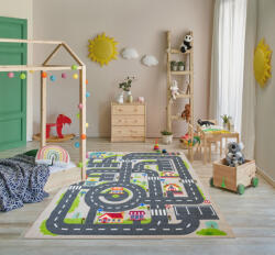  Gyerek Szőnyeg Autópályás Bézs 160x240cm