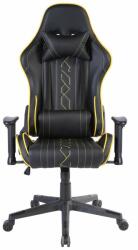 RFG Геймърски стол RFG Xtreme, до 130kg, еко кожа, лумбална опора, люлеещ механизъм, черно-жълт