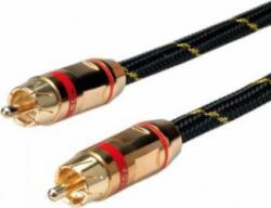 Roline Cablu audio Roline RCA simplex rosu T-T 2.5m Auriu (11.09.4231-10)