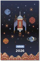 NEBULO Zsebnaptár NEBULO A/6 heti papírborítós Space Game 2026. TZSN-A6-26-D7 (TZSN-A6-26-D7)