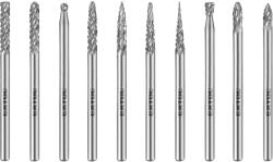 Extol mini keményfém turbómaró (rotormaró) klt. 10 db, átmérő 3mm /szár 3mm, keresztfogazás