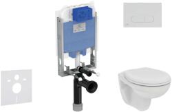 Ideal Standard ProSys - Eurovit fali WC és ülőkés szett, Oleas M1 gombok, perem nélküli, SoftClose, fehér ProSys80M SP124 (ProSys80M SP124)