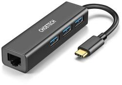 Choetech Multifunkcionális HUB 4 Az 1-ben USB Type C 3x USB 3.0 / Ethernet RJ-45 Szürke (HUB-U02B