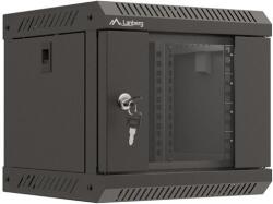 Lanberg 10" Fali rack szekrény 4U 300x300mm - Fekete (WF11-3304-10B) (WF11-3304-10B)