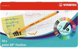 STABILO Point 88 tűfilc készlet - 50 db vegyes szín