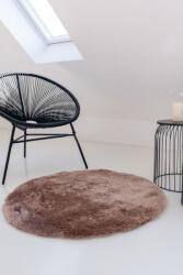  Shaggy Szőnyeg Super plüss (Camel) Kerek 80cm Sötét Bézs