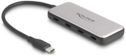 Delock USB 10 Gbps USB Type-C Hub 4 x USB Type-C anyával és PD 85 Watt (64261) (64261)