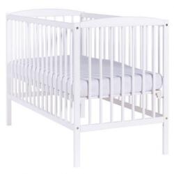 Kidizi Patut din lemn masiv 120x60 cm Kidizi Orella alb, reglabil pe 3 nivele, certificat EN71 (5949221101729)