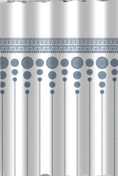  Zuhanyfüggöny - BLUE AND WHITE - Impregnált textil - 180 x 200 cm (77-192986)