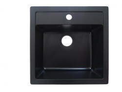  HANA gránit mosogató, matt fekete (HANA) - aquamixwebaruhaz