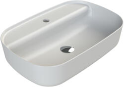 CeraStyle AQUA - PULTRA ültethető - Top Counter - porcelán mosdó - MATT FEHÉR - 60 x 40 cm (OC007H61U04) - aquamixwebaruhaz