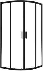 Laveo BRESSO félkör zuhanykabin 90x90x185 cm átlátszó üveg/fekete - KB_796Z (JKB_796Z)