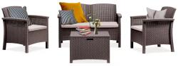  Venus 4 személyes kerti bútor garnitúra barna - LBIVENBR4 (LBIVENBR4)