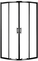 Viva Aqua Max Zuhanykabin ÍVES FEKETE Profil - 6 mm víztiszta vízlepergető üveg - 90 x 90 x 190 cm (6FZKI_90) - aquamixwebaruhaz