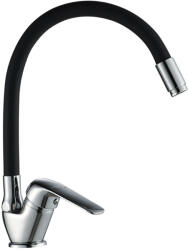 Laveo ELZA F álló csaptelep rugalmas tömlővel, fekete/króm - BKE_767D (BKE_767D)