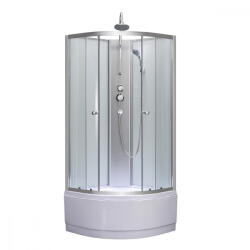  Karolino 90x90 white mélytálcás hátfalas zuhanykabin - KAROLINO90W (KAROLINO90W)