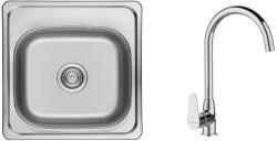 Laveo STANDARD 1M SZETT íves króm csappal K. - SKS_010TF (SKS_010TF)