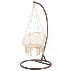  Cardenas függőfotel állvánnyal bézs-barna - WST-01-Beige_SW-007-STBR (WST-01-Beige_SW-007-STBR)