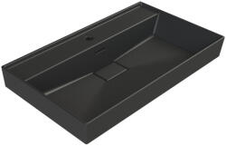  CeraStyle SHARP - MATT FEKETE - porcelán mosdókagyló - 80 x 48 cm (VB012M42U05) - aquamixwebaruhaz