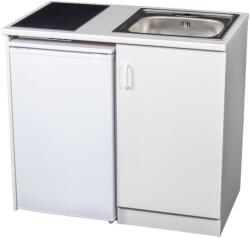  Evido Weekend minikonyha bal oldali hűtővel, indukciós főzőlappal, egymedencés rozsdamentes mosogatóval 442020 (442020)