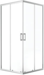 Laveo BRESSO szögletes zuhanykabin 80x80x185 cm átlátszó üveg/króm - JKB_086K (JKB_086K)