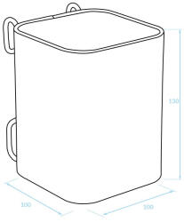 Laveo evőeszköz tartó pohár, fekete - EKA_710A (EKA_710A)