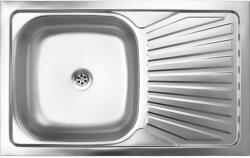 Laveo LON 50 teletetős egymedence csepptálcás inox mosogató szifonnal K. - SK2_211T (SK2_211T)