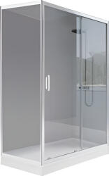 Viva Aqua TISA - ASZIMMETRIKUS zuhanykabin - 6 mm víztiszta vízlepergető üveg - 80 x 100 x 200 cm (AS_6FF_7882_6TA_96100) - aquamixwebaruhaz