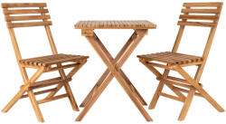  Cuenca balkon szett, 2 szék 1 asztal , teakfa, natúr (7001142)