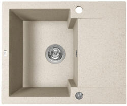 Laveo PICO 45S mini csepptálcás bézs gránit mosogató helytakarékos szifonnal - SRH_413Y (SRH_413Y)