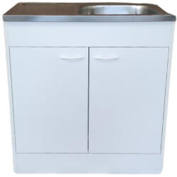  Komplett mosogatós szekrény 80x50cm nyílóajtós, fehér, egymedencés tállal (214005)