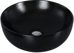 Eros RAISE - PULTRA ültethető - Top Counter - porcelán mosdó - MATT FEKETE - O - Ø 41 cm (82MC6423) - aquamixwebaruhaz