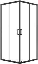 Laveo BRESSO szögletes zuhanykabin 80x80x185 cm átlátszó üveg/fekete - JKB_786K (JKB_786K)