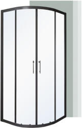  Spirit Clear 90x90 cm íves zuhanykabin zuhanytálca nélkül fekete (SC90SB)