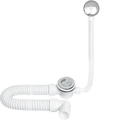 TEXO kádszifon - KRÓM - Klikk - klakk leeresztővel - flexibilis csővel - Ø 5/4 x 0, 5 m x Ø 40 mm (S11450)