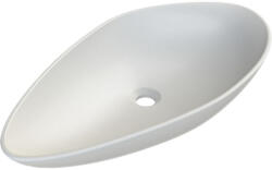 CeraStyle OLIVE - PULTRA ültethető - Top Counter - porcelán mosdó - MATT FEHÉR - 60 x 35 cm (OC051H51W043) - aquamixwebaruhaz