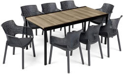  Romen Large 8+1 kerti bútor garnitúra szett kőris-grafit (260574_247234_8)