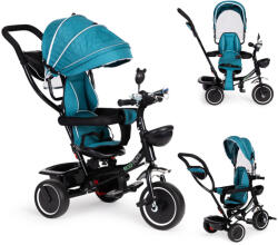  Tricikli háromkerekű forgatható ülés napellenző zöld-kék (JM-066-9_GREEN-BLUE)