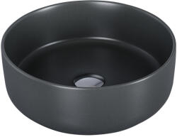 Eros SIMPLE 8 - PULTRA ültethető - Top Counter - porcelán mosdó - MATT SZÜRKE - 36 x 36 x 13 cm (82MS6259) - aquamixwebaruhaz