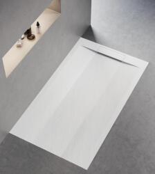  Zuhanytálca - kőhatású - öntött műmárvány - Viva ES - matt fehér - 80 x 120 x 3cm (84H81220)