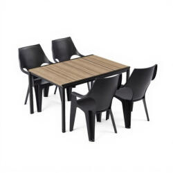  Parker 4+1 kerti bútor garnitúra szett kőris-grafit (260567_207061_4)