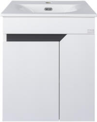 TMP cabinets VISION 50 fali függesztett fürdőszobai bútor - SKY 3 E-8099-50 porcelán mosdóval - 51 x 40 cm (83400168) - aquamixwebaruhaz