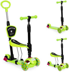  Háromkerekű roller Led kerekekkel 3 az 1-ben zöld (YM-SW-6_GREEN)