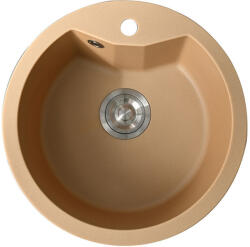  Dorin kerek egy medencés gránit mosogató szifonnal bézs (CR48-Beige)
