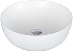 Eros RAISE - PULTRA ültethető - Top Counter - porcelán mosdó - MATT FEHÉR - O - Ø 41 cm (82MB6423) - aquamixwebaruhaz